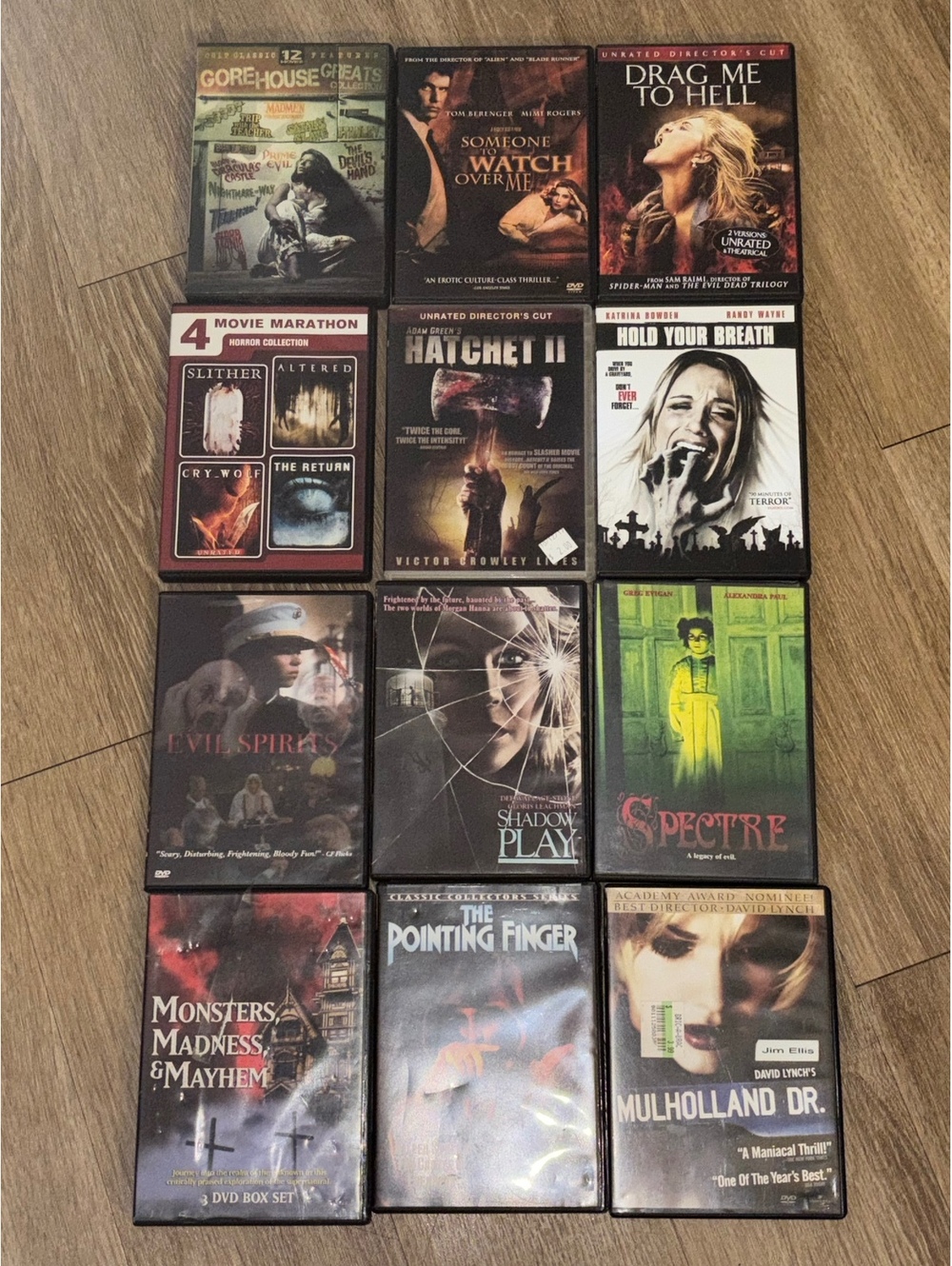 Horror Thriller DVD Lot 12 Sets Hatchet II Mulholland Dr D156